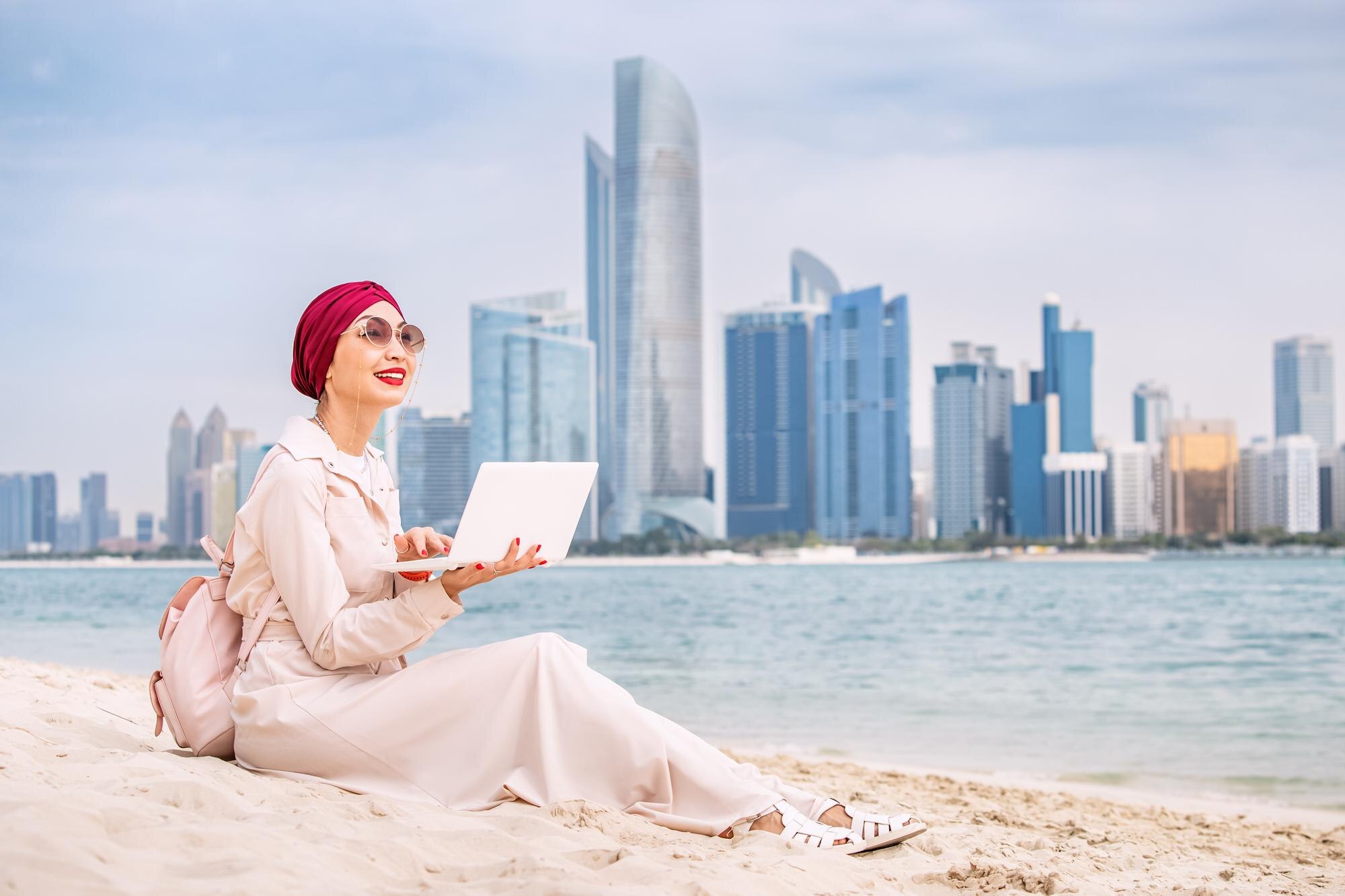 A vibrant cityscape of Dubai with modern architecture